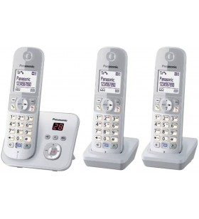 Panasonic kx-tg6823 trio dect, gap cordless analogue answerphone silver, grey