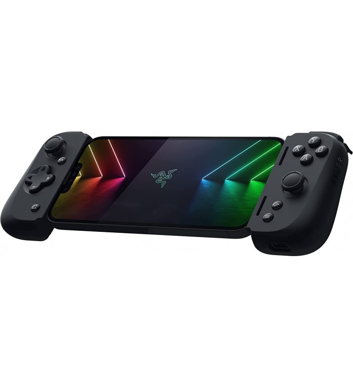 Razer kishi v2 for iphone - mobile gaming controller (universal fit with extendable bridge, streaming pc and console games, ergonomic design, powered by the razer nexus app)