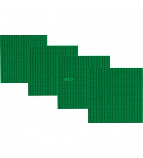 Placă de construcție stivuitoare open bricks  20x20, jucărie de construcție (verde, 4 bucăți)