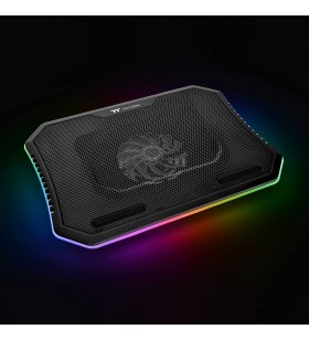 Thermaltake massive 12 rgb steel mesh panel with 1x 120mm fan, 256 color rgb spectrum, cooler for 10-15 inch laptop