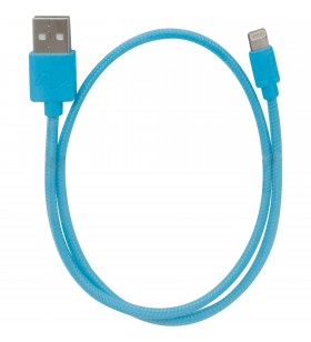 Cablu adaptor împletit premium owc  lightning - usb (albastru, 50 cm)