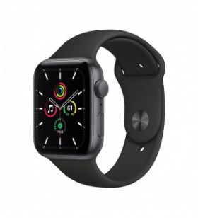Resigilat: apple watch se gps + cellular, 44mm space gray aluminium case, black sport band