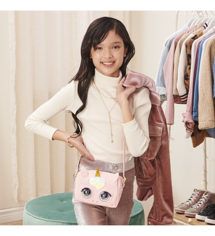 Purse pets glamicorn unicorn interactive purse pet roz băiat/fată geantă peste umăr