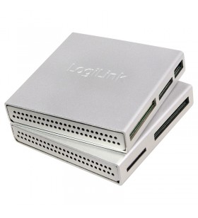 Usb 2.0 cardreader, all-in-one, aluminum housing, silver "cr0018"