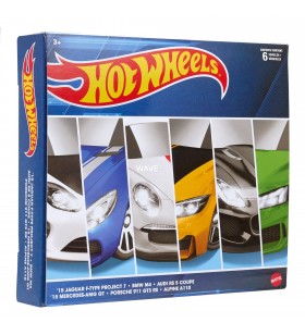 Set cadou pentru vehicule de jucărie cu tematică hot wheels , cultura europeană a mașinii, pachet de 6