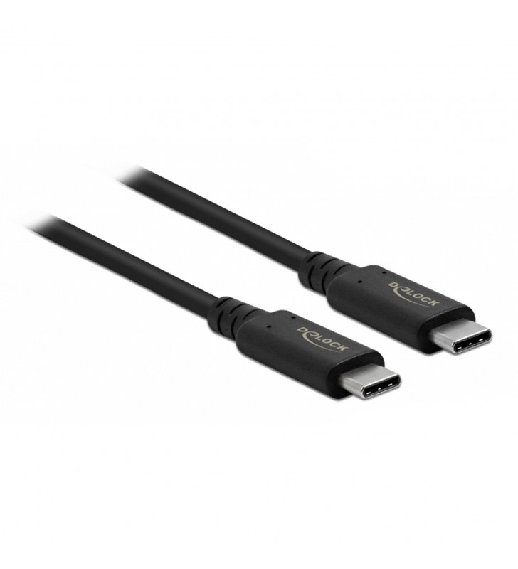 Cablu coaxial delock usb4 40 gbps (negru, 80 cm)