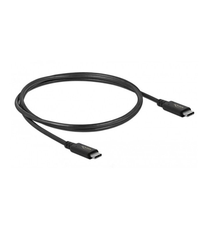 Cablu coaxial delock usb4 40 gbps (negru, 80 cm)