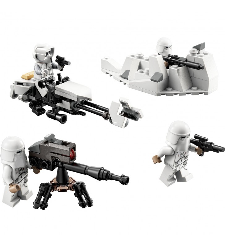 Jucărie de construcție lego  75320 star wars snowtrooper battle pack (include 4 figurine, arme și jet ski, jucărie construibilă pentru vârsta de peste 6 ani)