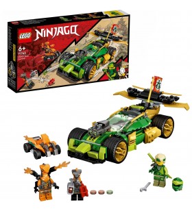 Jucărie de construcție evo lego  71763 ninjago mașina de curse a lui lloyd (jucărie mașină de la 6 ani cu mașină de curse și figurine de șarpe)