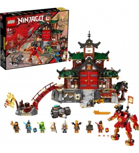 Jucărie de construcție a templului ninja dojo lego  71767 ninjago (set de construcție master of spinjitzu cu figurine lloyd, kai și șarpe, jucărie pentru vârsta de peste 8 ani)