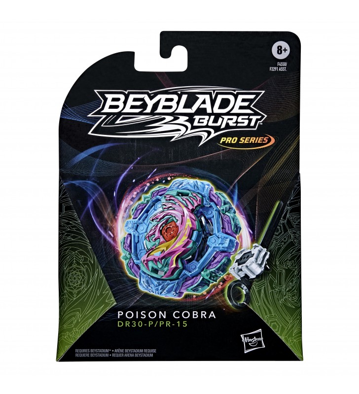 Beyblade burst pro series poison cobra starter pack pistol cu elice de aruncat