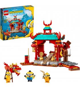 Jucărie de construcție a templului kung fu lego  75550 minions (jucărie pentru vârsta de peste 6 ani cu personaje: otto, kevin și stuart)
