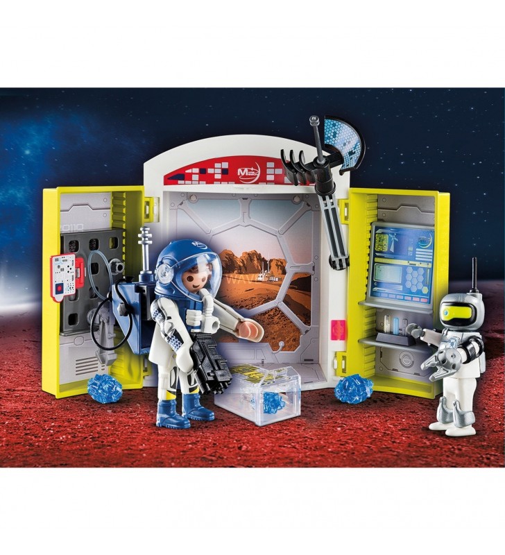 Playmobil  70307 cutie de joacă „în stația spațială”, jucărie de construcție