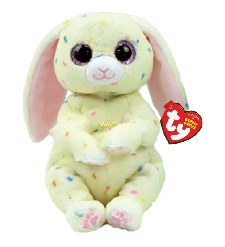 Jucărie moale ty  beanie boo spring bunny (crem/multicolor, 15 cm)