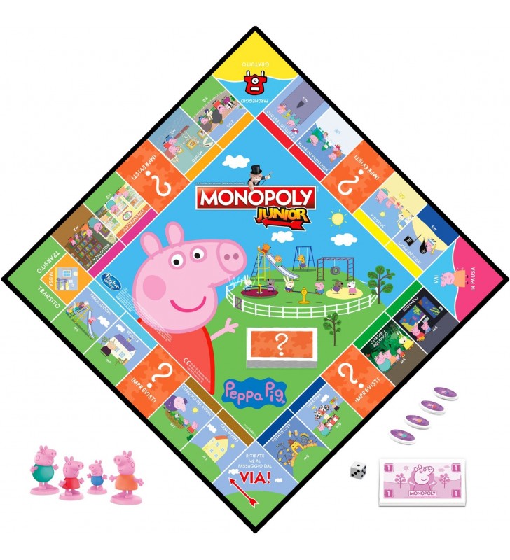 Hasbro  monopoly junior: joc de masă peppa pig