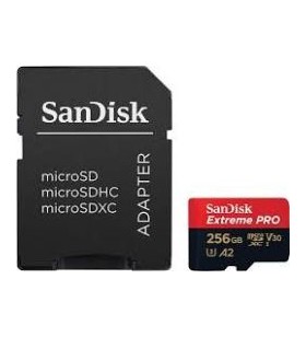Extreme pro microsdxc 256gb+sd/adapter 200mb/s 140mb/s a2 c10 v