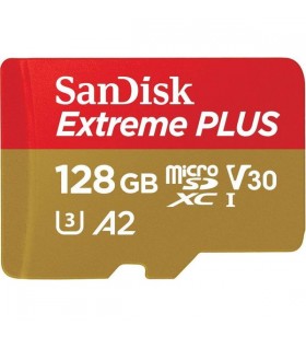 Extreme plus microsdxc 128gb+sd/adapter 200mb/s 90mb/s a2 c10 v3