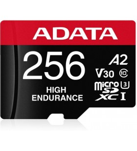 Card memorie adata high endurance microsdxc, 256gb, clasa 10 + adaptor sd