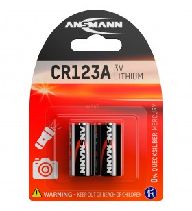 Baterie ansmann  cu litiu cr123a/cr17335 (2 bucăți)