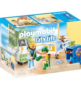 Playmobil  70192 camera de spital pentru copii, jucarie de constructie