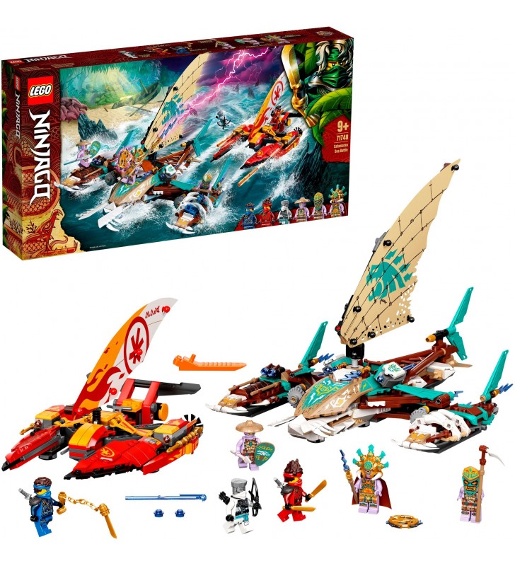 Jucărie de construcție lego  71748 ninjago duel of the catamarans