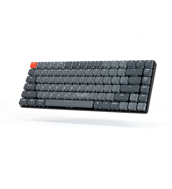 Keychron  k3 versiunea 2, tastatură pentru jocuri (negru/gri, aspect de, keychron low profile optical red, hot-swap, cadru din aluminiu)