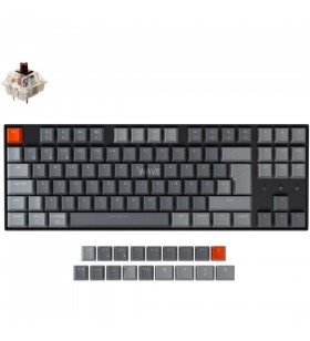 Keychron  k8, tastatură pentru jocuri (negru/gri, aspect de, gateron brown, schimb la cald)