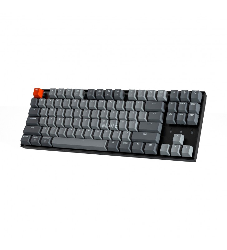 Keychron  k8, tastatură pentru jocuri (negru/gri, aspect de, roșu gateron)