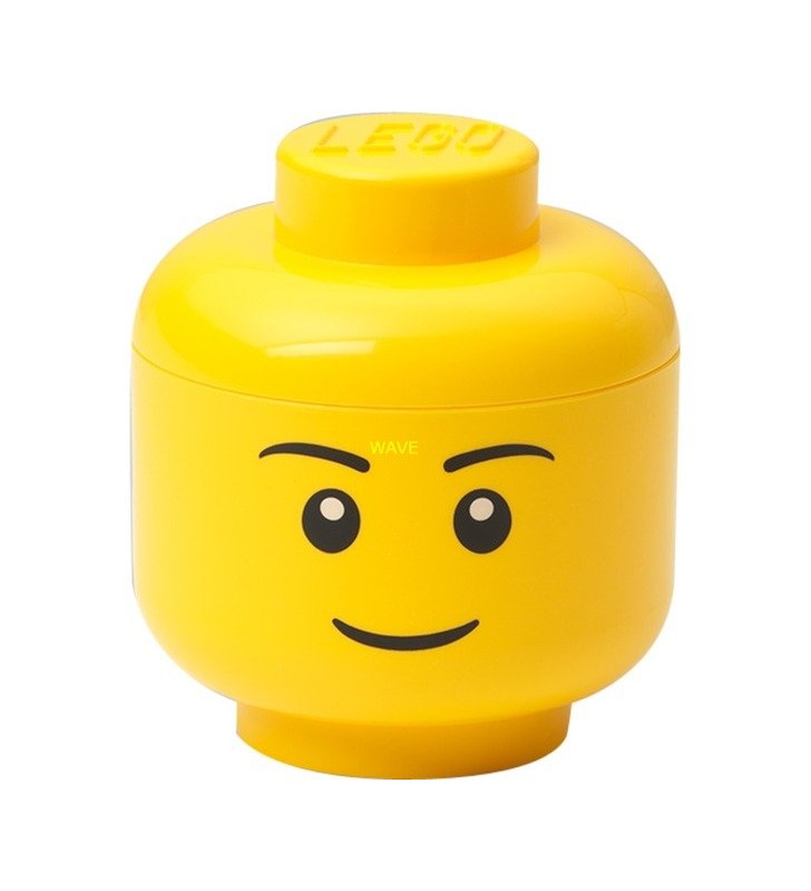 Room copenhaga  lego storage head "boy", mini, cutie de depozitare (galben)