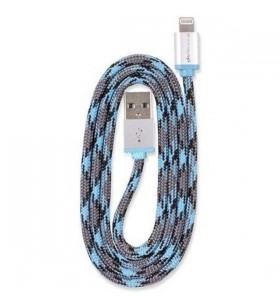 Owc  premium braided lightning - cablu usb (albastru/gri, 1 metru)