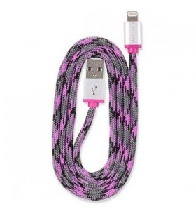 Owc  premium braided lightning - cablu usb (roz/gri, 1 metru)