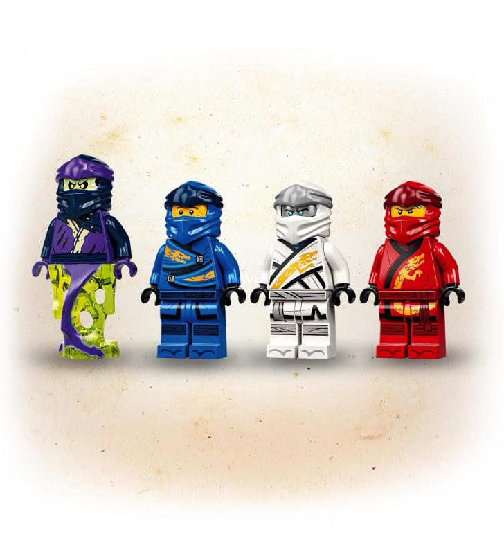 Lego  71749 ninjago ninja planeur jucărie de construcție (setul include navă și figurine, inclusiv o figurină dragon)