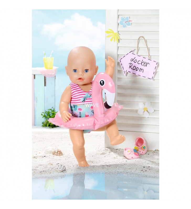 Zapf creation  baby born® set distracție de înot de vacanță 43cm, accesorii pentru păpuși