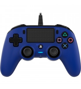 Controler compact cu fir nacon , gamepad (albastru/negru, playstation 4, pc)