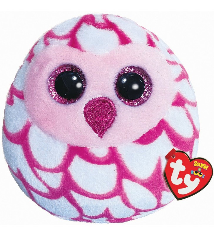 Jucărie moale ty  squish a boo pinky owl (10 centimetri)