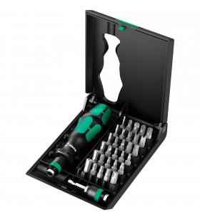 Wera  kraftform compact 71 security, 32 piese, cheie tubulară (negru verde)