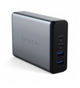 Adaptor priza satechi 108w type-c multiport travel charger (1x usb-c pd,2x usb3.0,1xqualcomm 3.0) - space gray