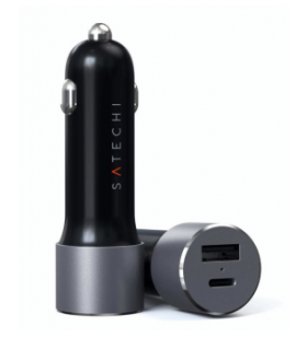 Incarcator auto satechi 72w type-c pd car charger - space gray