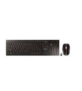 Cherry dw 9000 slim tastaturi rf wireless + bluetooth cehă, slovacă negru, de bronz