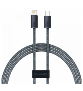 Cablu alimentare si date baseus dynamic series, fast charging data cable pt. smartphone, usb type-c la lightning iphone 20w, 1m, braided, gri "cald000016" (include timbru verde 0.25 lei) - 6932172605834