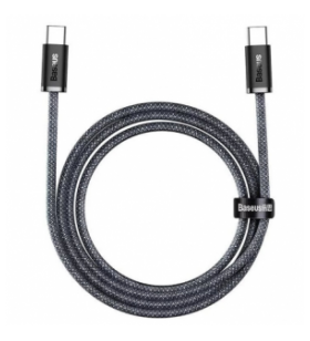 Cablu alimentare si date baseus dynamic series, fast charging data cable pt. smartphone, usb type-c la usb type-c 100w, 1m, braided, gri "cald000216" (include timbru verde 0.25 lei) - 6932172605858