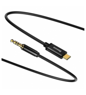 Cablu audio baseus yiven, 1 x usb type-c (t) la 1 x jack 3.5mm (t), lungime cablu 1.2m, negru "cam01-01" (include tv 0.25 lei) - 6953156262553