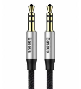 Cablu audio baseus yiven, 1 x jack 3.5mm (t) la 1 x jack 3.5mm (t), lungime cablu 1m, gri/negru "cam30-bs1" (include tv 0.25 lei) - 6953156257184