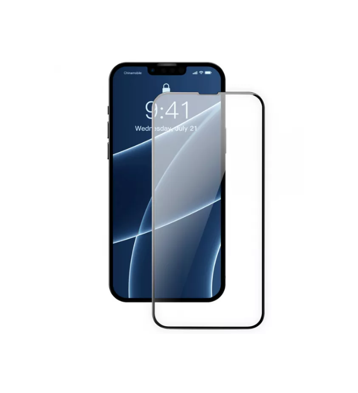 Folie sticla baseus pentru iphone 13/iphone 13 pro, grosime 0.3mm, acoperire totala ecran, strat special anti-ulei si anti-amprenta, tempered glass, pachetul include 2 bucati "sgqp010101" - 6932172600990