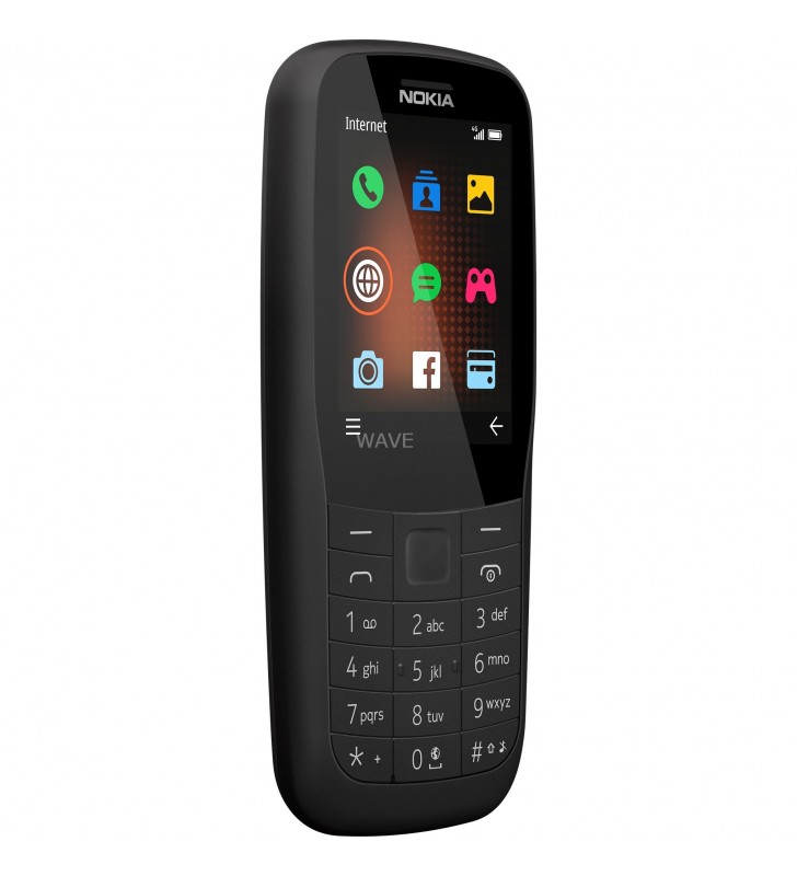 Nokia  220, telefon mobil (negru, sim dublu, 8mb)