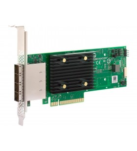 Broadcom hba 9500-16e tri-mode storage adapter,pcie gen 4.0 hba enables servers to seamlessly operate with any of the sas, sata or nvme storage devices (05-50075-00)