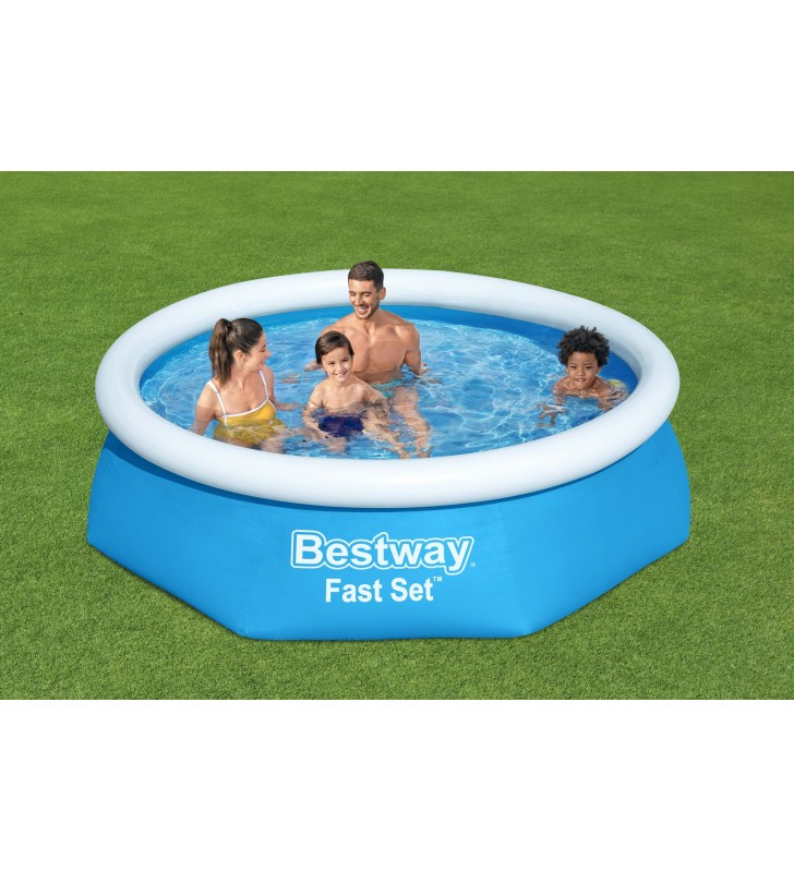Bestway fast set 57450 piscine supraterane piscină gonflabilă/cu cadru rotundă albastru, alb