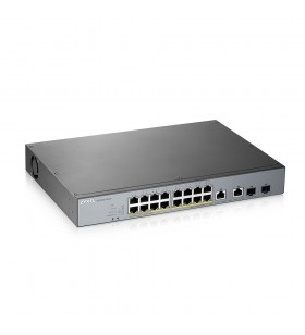 Zyxel gs1350-18hp-eu0101f switch-uri gestionate l2 gigabit ethernet (10/100/1000) power over ethernet (poe) suport gri