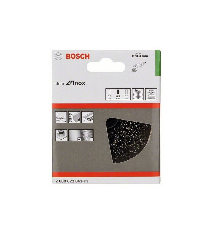 Bosch 2 608 622 061 perie rotativă de sârmă perie oală 6,5 cm