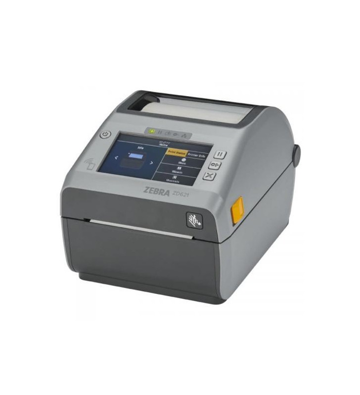 Direct thermal printer zd621 color touch lcd, 203 dpi, usb, usb host, ethernet, serial, 802.11ac, bt4, row, eu and uk cords, swiss